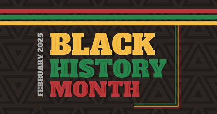 Black History Month multi color graphic